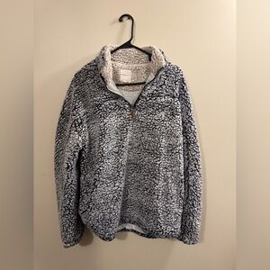 Thread & Supply Cream and Gray Sherpa Jacket